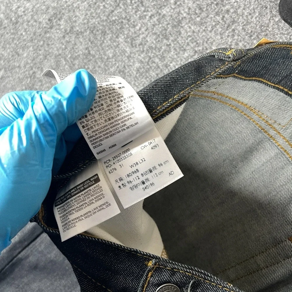 Levis 502 Jeans Dark Wash Tapered 100% Cotton Casual Mens Sze 38x32 #3085